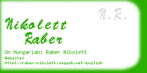 nikolett raber business card